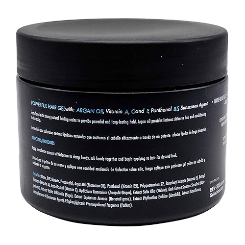 Rev320 Hair Gel for Men - Alcohol-Free, Strong Hold Styling Gel - Natural Extracts for Long-Lasting Hold and Shine, Slick Back Hair Gel
