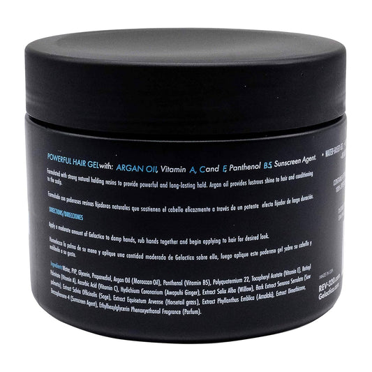 Rev320 Hair Gel for Men - Alcohol-Free, Strong Hold Styling Gel - Natural Extracts for Long-Lasting Hold and Shine, Slick Back Hair Gel
