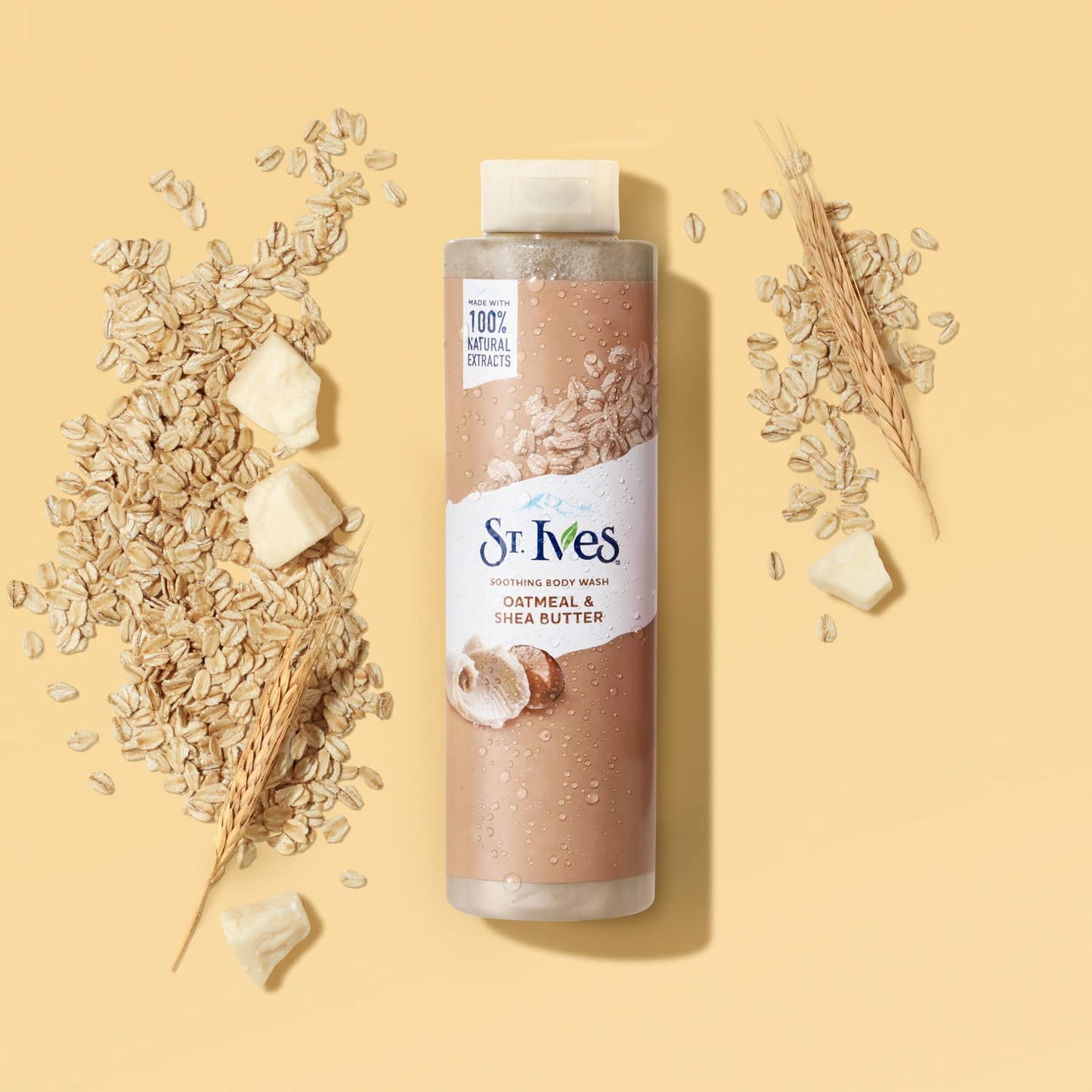 St Ives Body Wash 16 Ounce Oatmeal and Shea Butter (473ml) (Pack of 3)