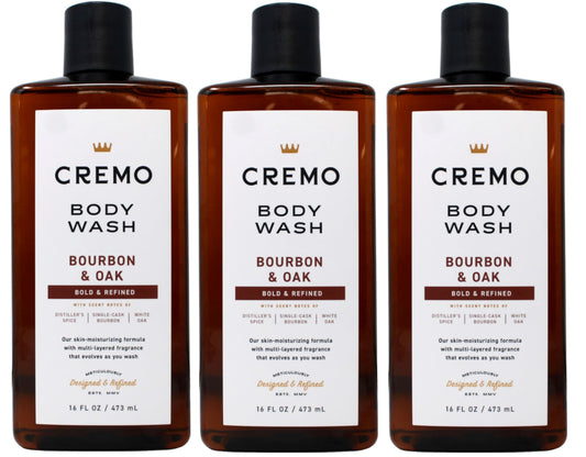 Cremo Body Wash, Bourbon & Oak, 16 Ounce (Pack of 3) Beauty & Personal Care Cremo