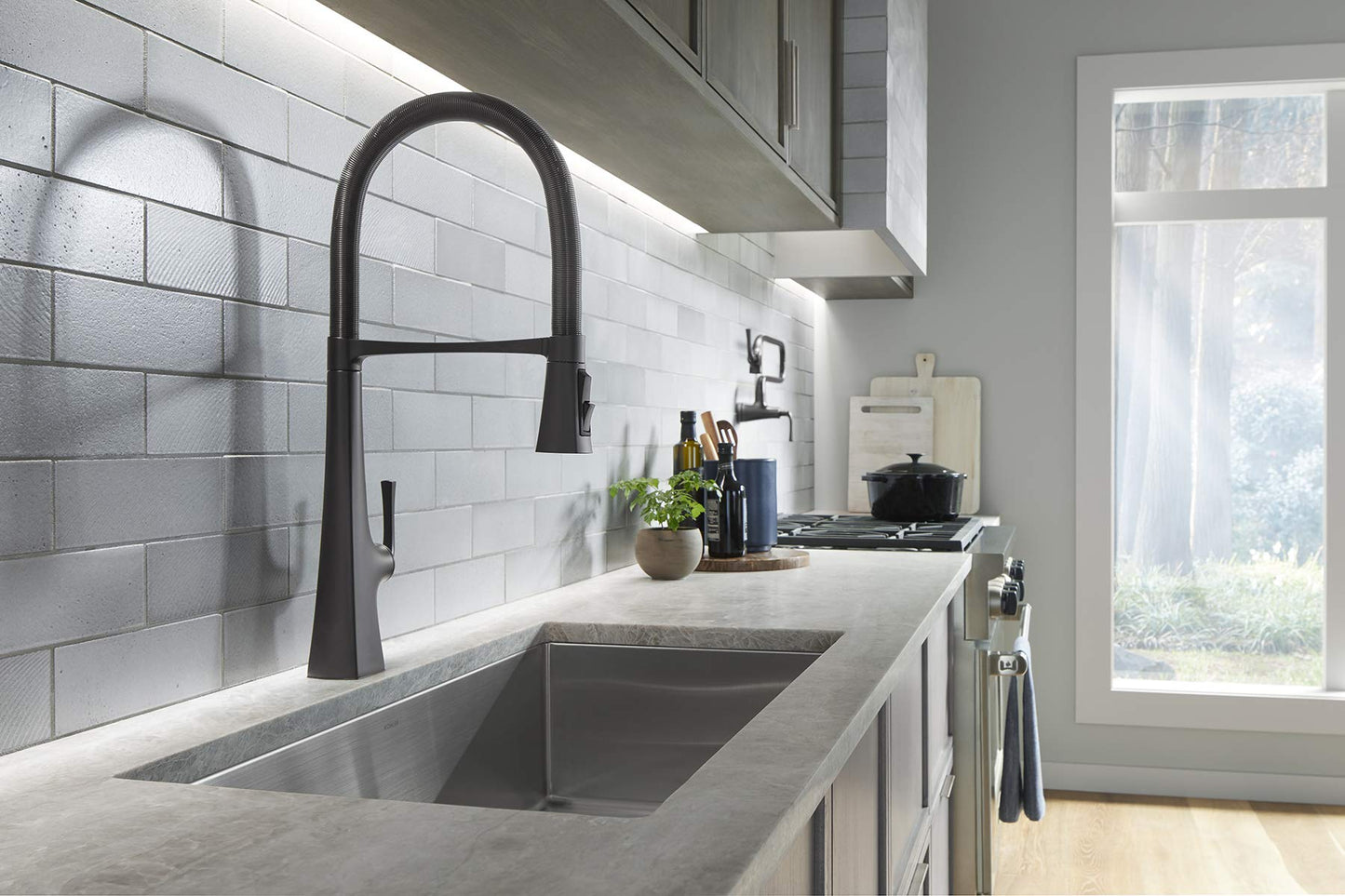 Kohler K-22060-BL Graze Kitchen Sink Faucet, Matte Black 3.3 Ounces