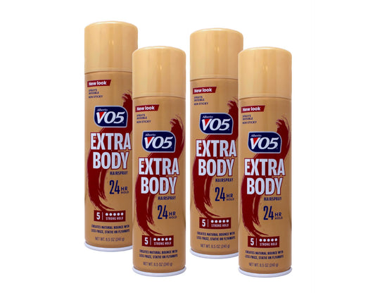 VO5 Hairspray Extra Body Crystal Clear 8.5 oz ( Packs of 4)
