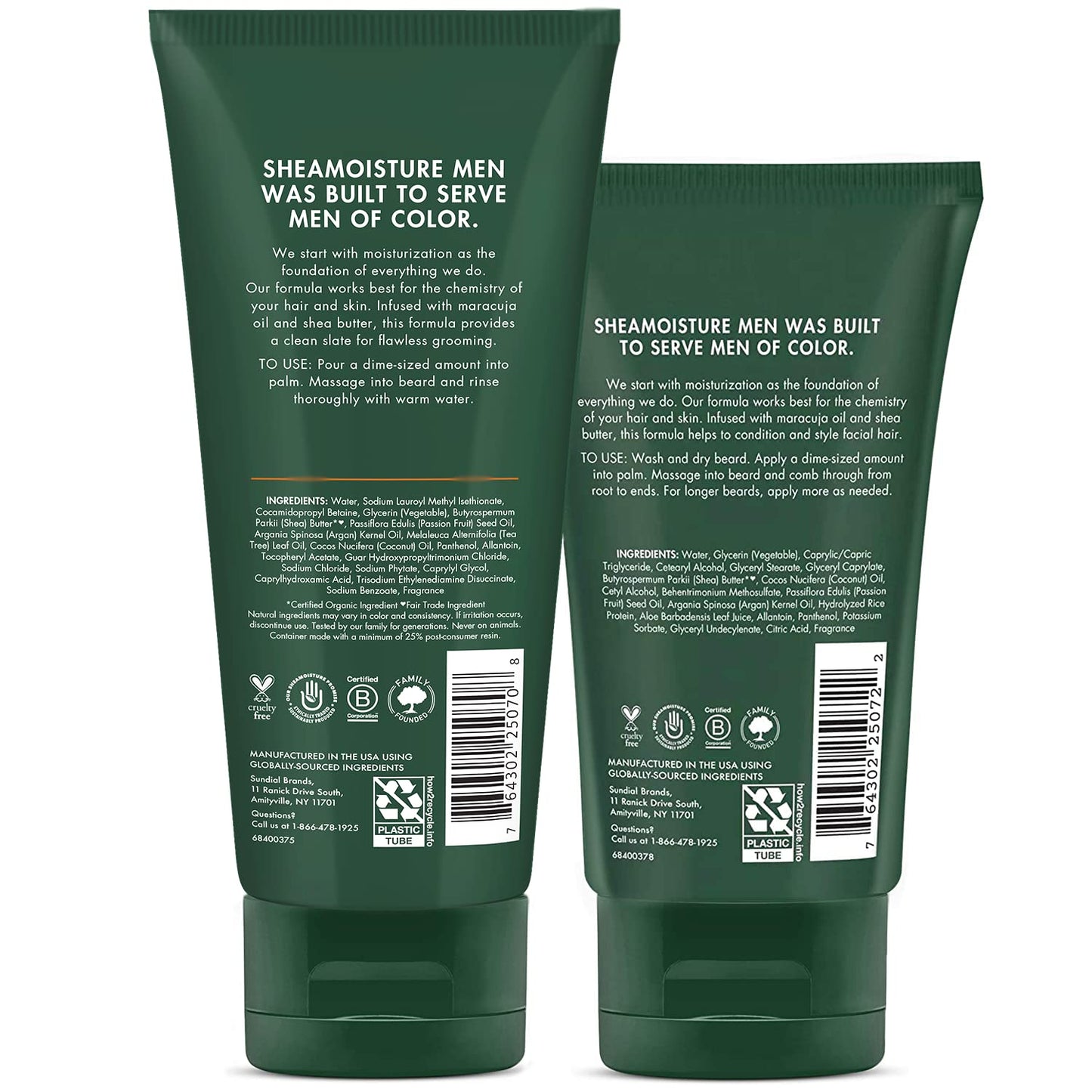 SheaMoisture Beard Care Set - Beard Wash & Full Beard Detangler with Shea Butter & Maracuja Oil, Gifts for Men (2 Piece Set)