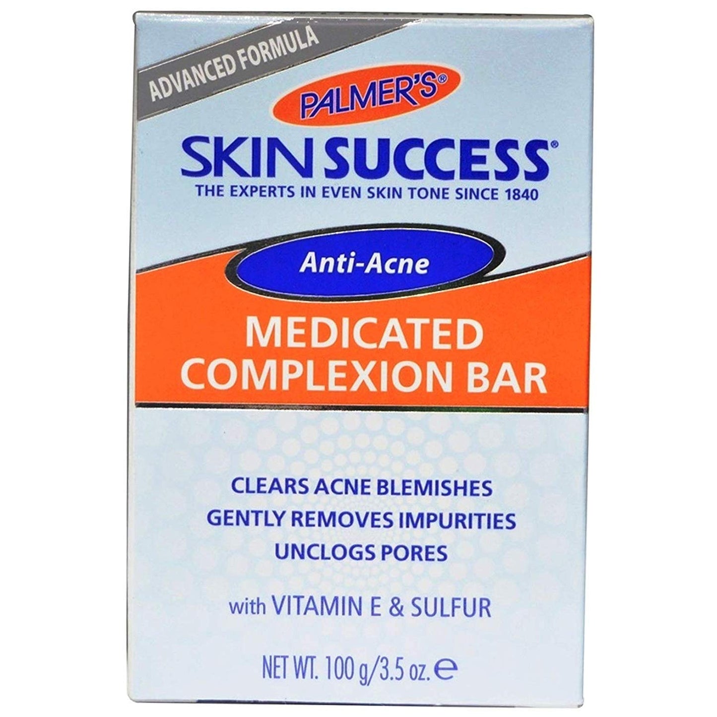 Palmer's Advanced Formula Skin Success Anti-Acne Medicated Complexion Bar with SULFUR, 3.5 OZ Beauty & Personal Care Palmer's