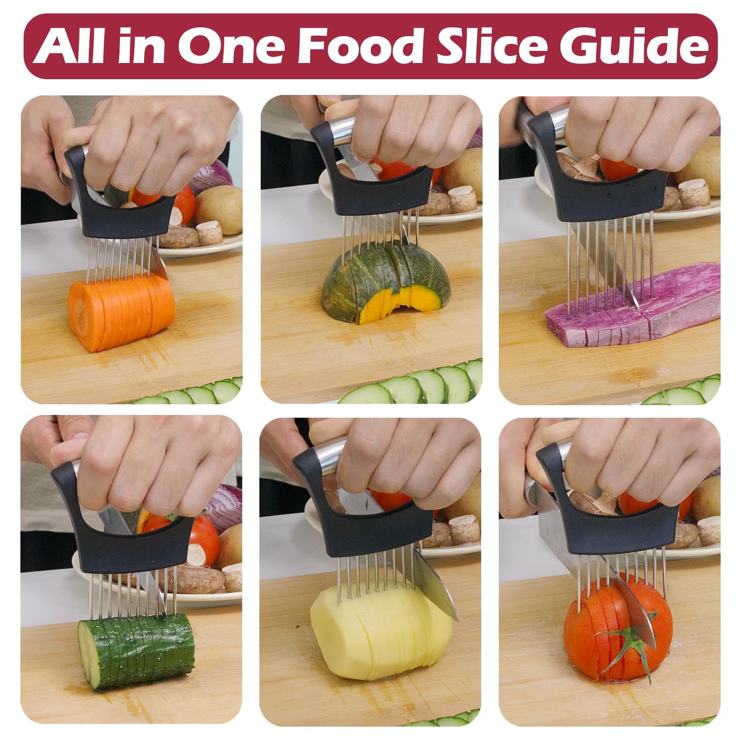 JAYVAR Stainless Steel Onion & Vegetable Holder – Slicer & Chopper for Tomatoes, Potatoes, Avocados, Eggs, Fruit & Meat