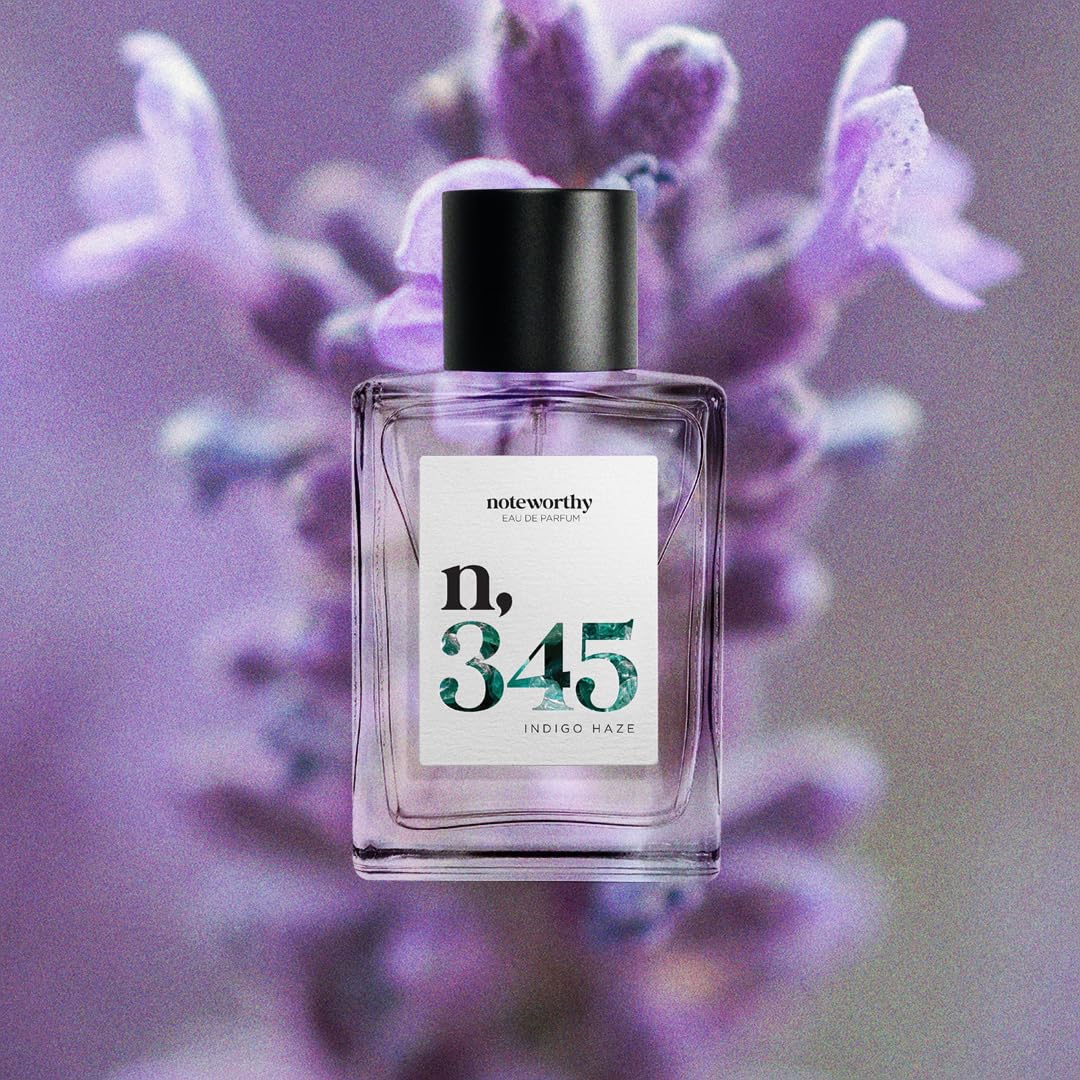 Noteworthy n,345 Indigo Haze Eau De Parfum - Blood Orange, Lavender, Patchouli | Sophisticated, Warm Fragrance for Any Occasion | Long-lasting Unisex Beauty & Personal Care Noteworthy