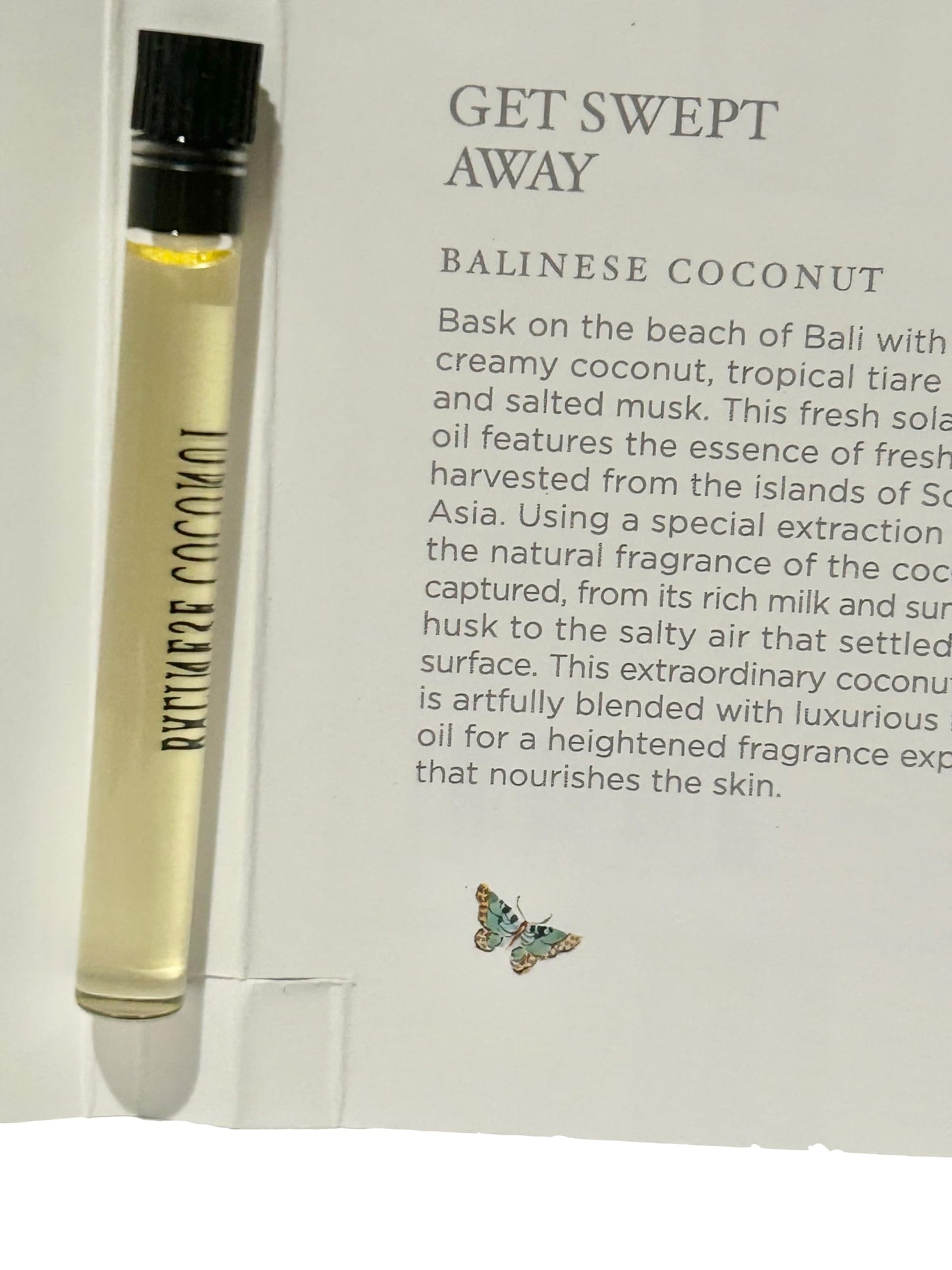NEST Balinese Coconut Sample Perfume Oil Parfum 1.5 ml / 0.05 fl.oz - Vial SPLASH ON/DABBER Set of 3 Vials (3543)