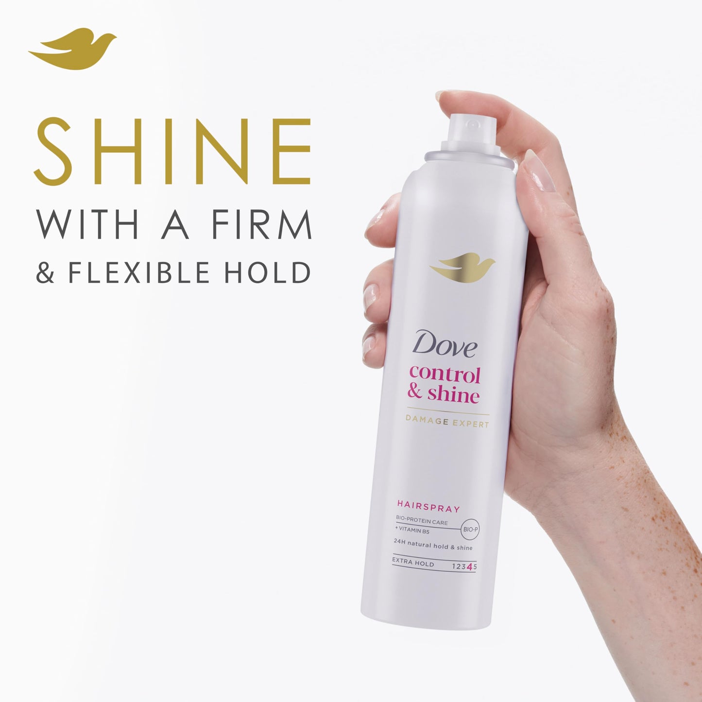 Dove Style + Care Hairspray Strength Shine Extra Hold, 7 Ounce
