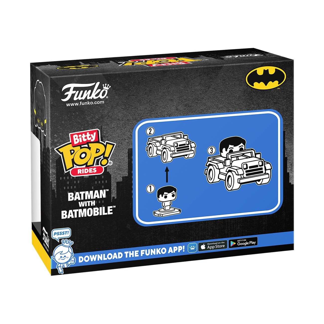 Funko Pop! Bitty Ride: DC - Batman with Bat Mobile