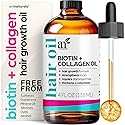 artnaturals Biotin Collagen Hair Oil 4.0oz - Growth Promoting Volumizing Formula - Reduce Hair Loss, Strengthens and Nourishes Hair - Controls Frizz