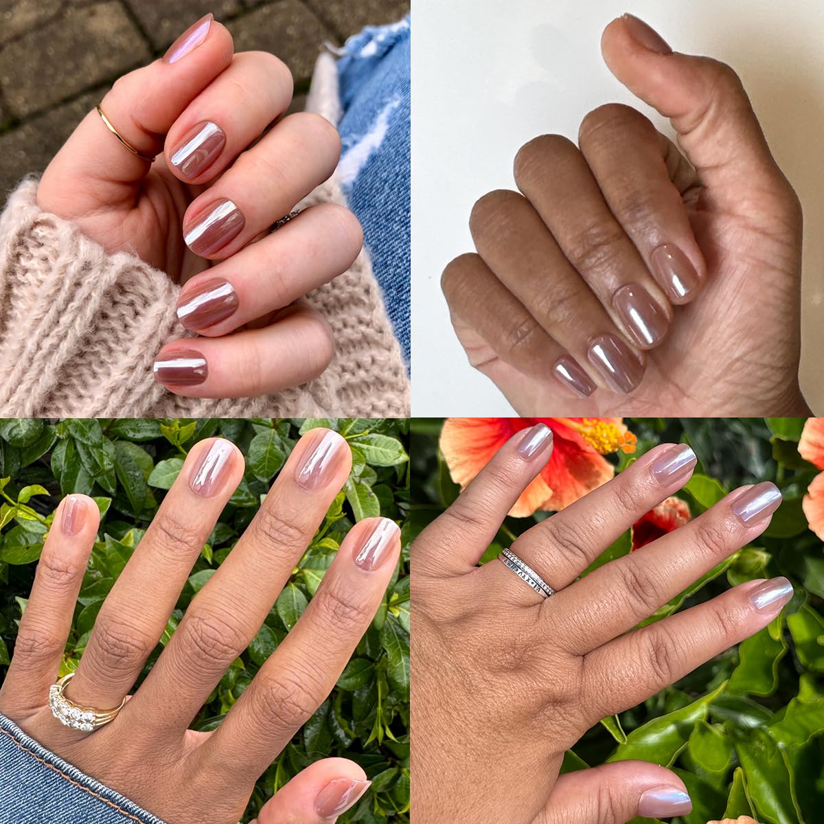 Olive & June Minimalist Instant Mani Press On Nails (Glue) | 42 Fake Nails, 21 Sizes | Non-Toxic, Long-Lasting Barely-There Look | Salon-Quality at Beauty & Personal Care Olive & June