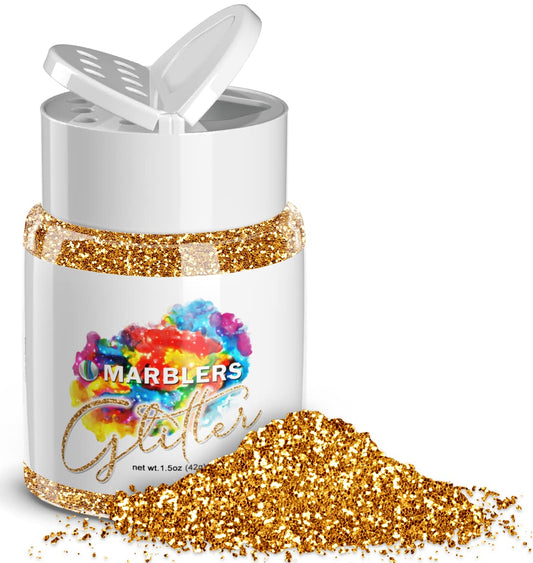 MARBLERS Twinkle Glitter [Honey Gold] 1.5oz (42g) | Fine | Non-Toxic, Vegan, Cruelty-Free | Face, Body, Eyeshadow, Hair, Festival, Party Makeup | Nail