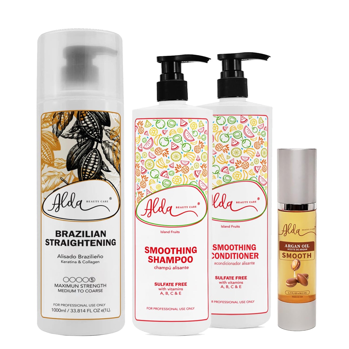 Alda Beauty Care Hair Treatment - Premium Hair Straightener Cream, Sulfate-Free Anti Frizz Hair Products, Perfect Hair Straightening Solution for Dry