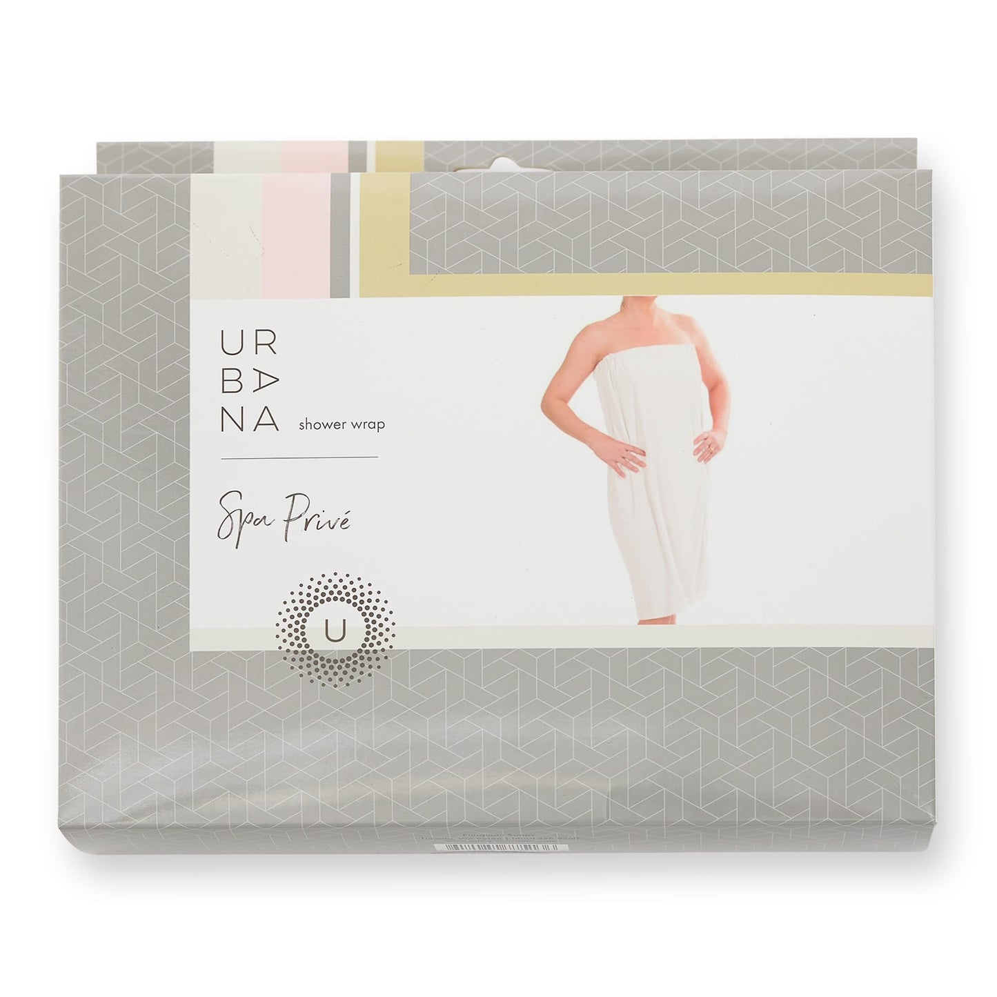 Urbana Spa Prive Bath & Shower Wrap Soft, Absorbent Quick-Dry Microfiber, Secure Closure, White Beauty and Personal Care Urbana