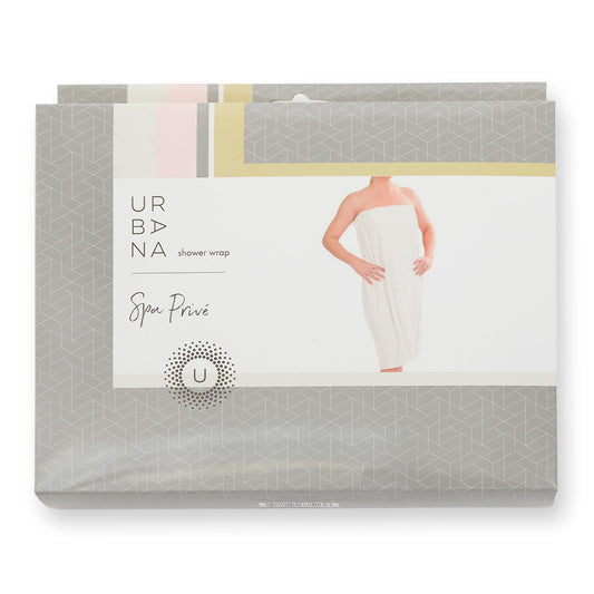 Urbana Spa Prive Bath & Shower Wrap Soft, Absorbent Quick-Dry Microfiber, Secure Closure, White Beauty and Personal Care Urbana