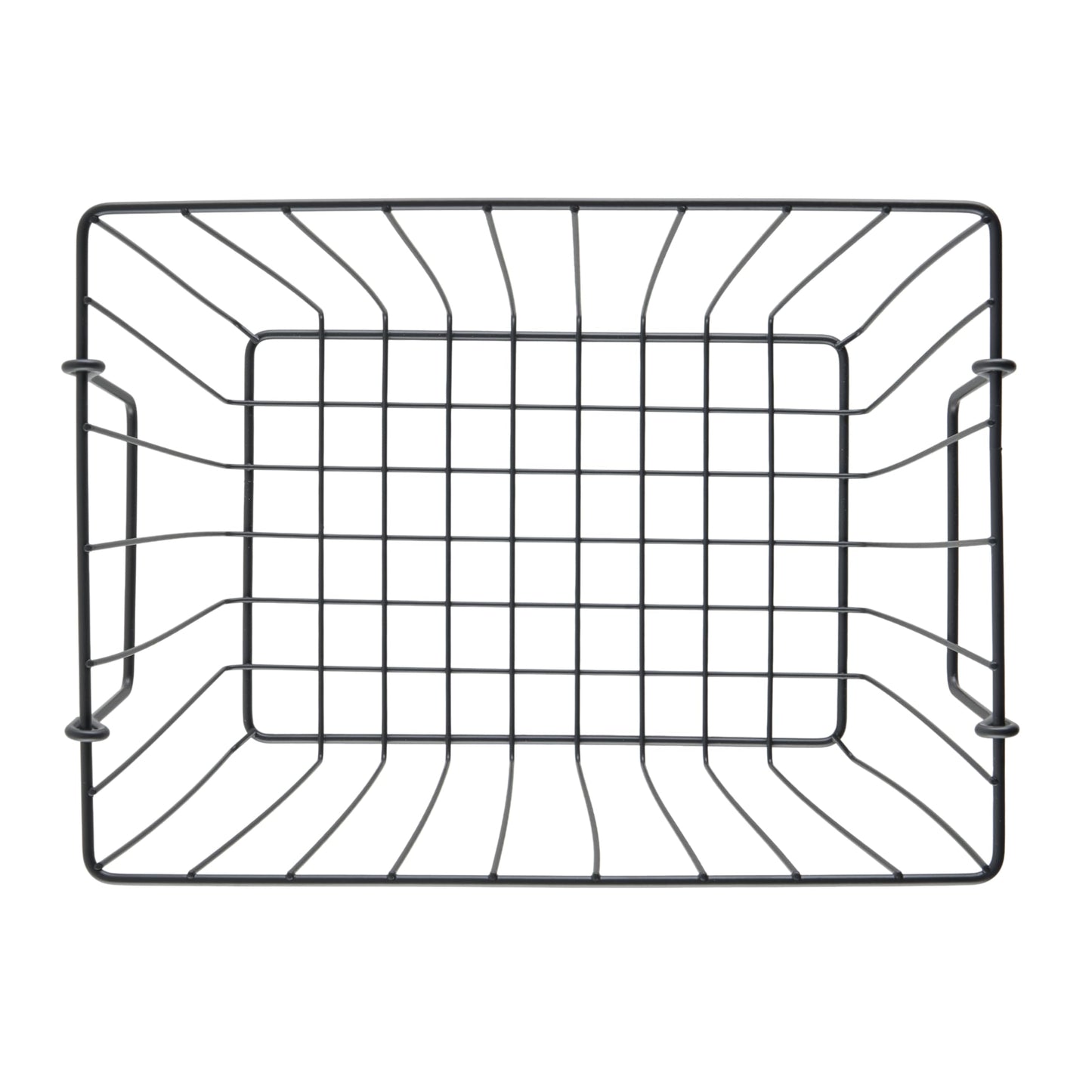 G.E.T. WB-315-MG Heavy Duty Iron Wire Utility Storage Basket/Bin with Handles, 11" x 8" x 8"
