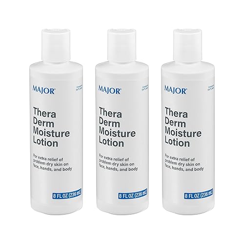 MAJOR Thera Derm Moisture Lotion - Helps Offer Dry Skin Relief on Face, Body, and Hands - 8 Fl Oz (3 Pack)