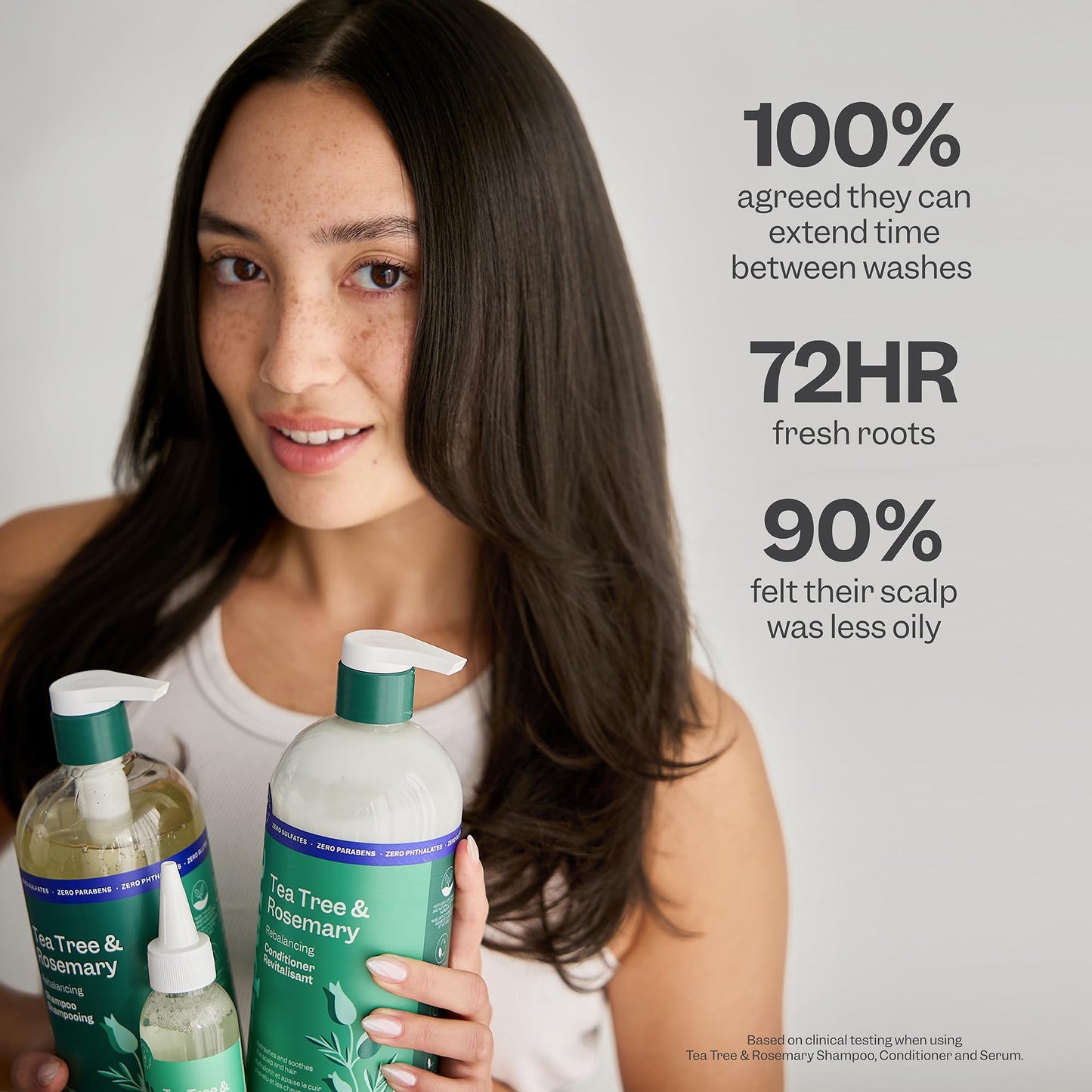 Renpure Tea Tree & Rosemary Shampoo and Conditioner Set, Plant Based - Refreshes & Rebalances Hair and Scalp - For Oily/Normal Hair - Tea Tree Leaf