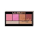 L.A. COLORS So Cheeky Blush and Highlight Palette, Pink and Playful C30461