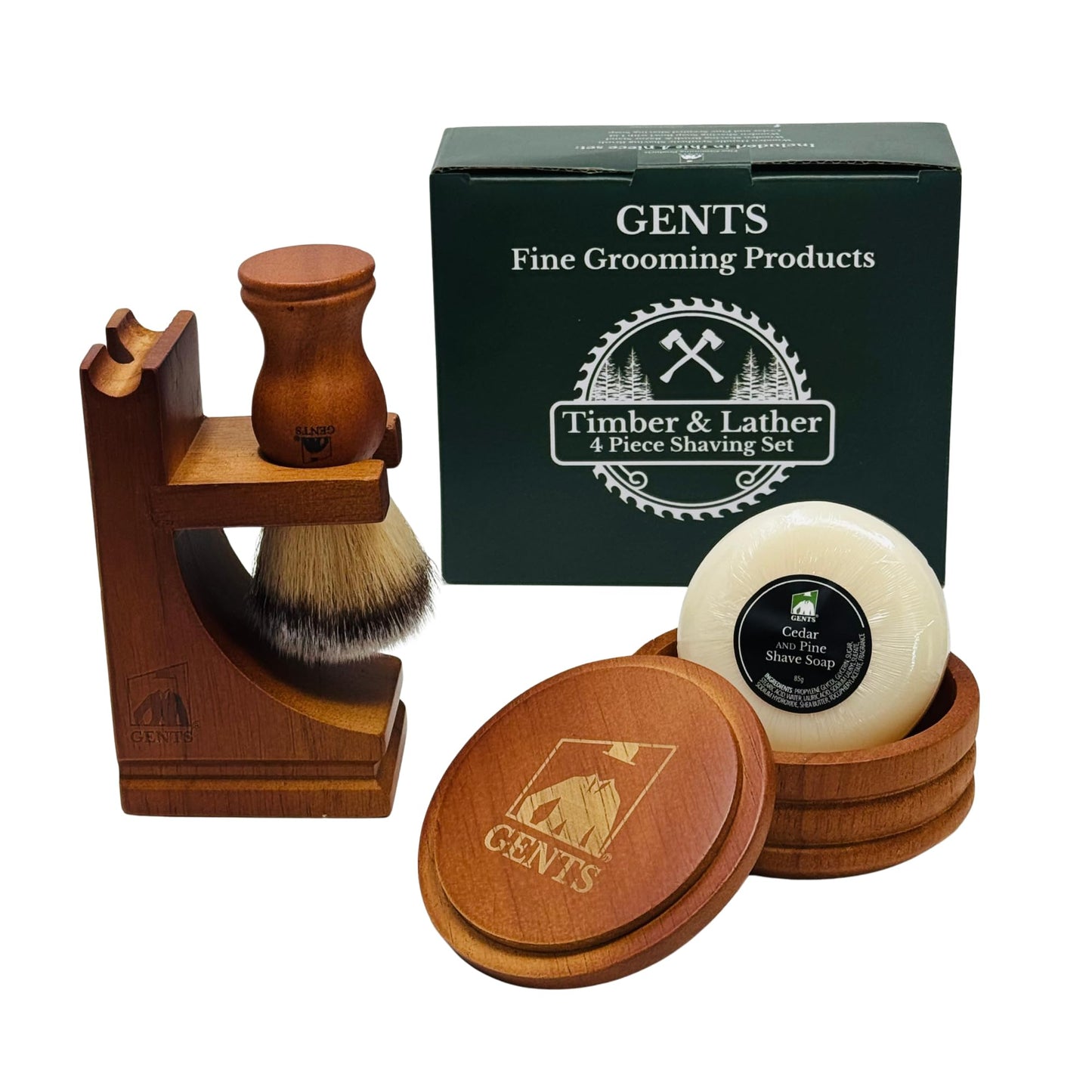 G.B.S GENTS Men's Wood Shaving Bowl & Shave Brush Set with Stand Beauty and Personal Care G.B.S
