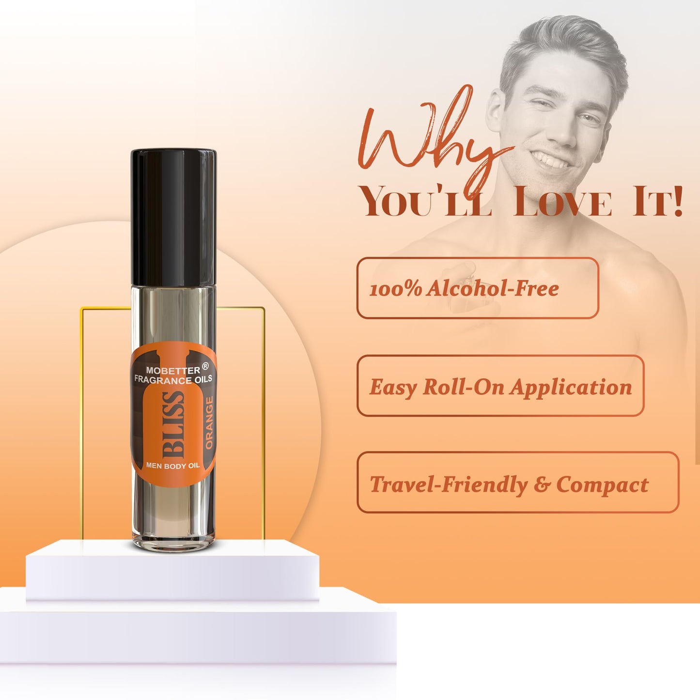 MOBETTER FRAGRANCE OILS Bliss Orange Men Cologne Body Oil