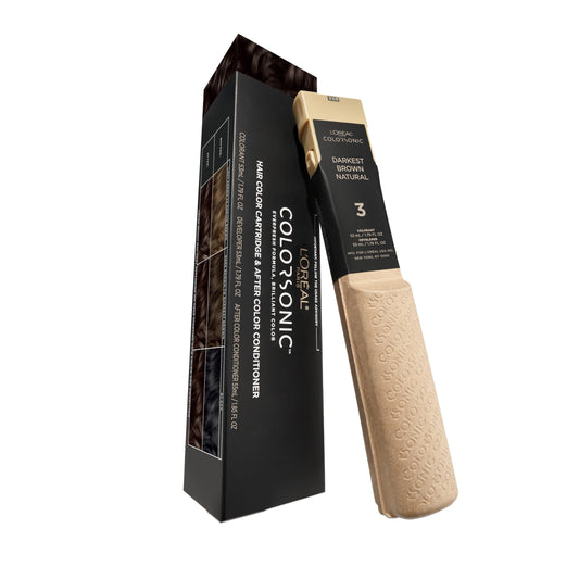 L'Oreal Paris Colorsonic Permanent Hair Dye Cartridge, Hair Color for Root Touch Up, Gray Coverage or All Over Color in just 5 Minutes, 3 Darkest