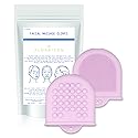 2 Mini Gloves Mini Glow Soft Silicone Facial Cleansing Brush and Face Massager Luxury Skincare Gift (Pink)