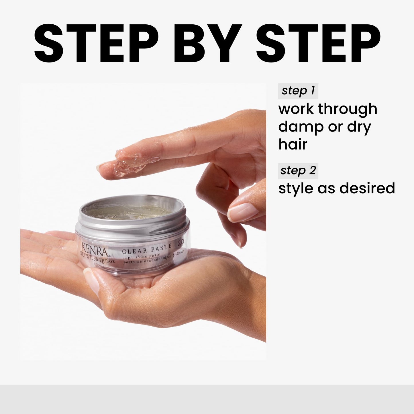Kenra Professional Clear Paste 20 | High Shine Styler | High Hold & Control | Texturizing | All Hair Types | 2 oz