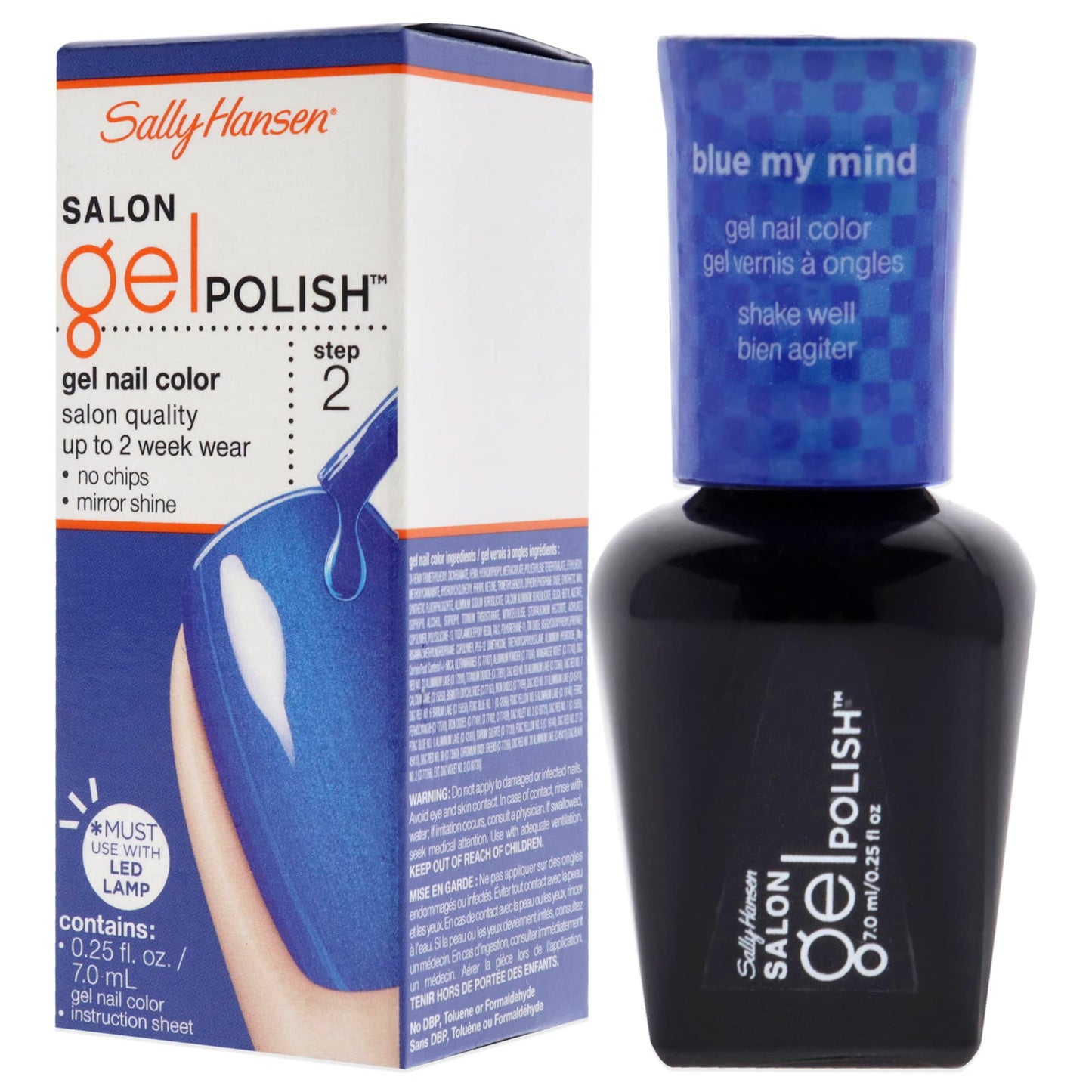 Sally Hansen Salon Pro Gel Nail Polish Lacquer, Blue My Mind, 0.24 Fl. Oz. Beauty & Personal Care Sally Hansen
