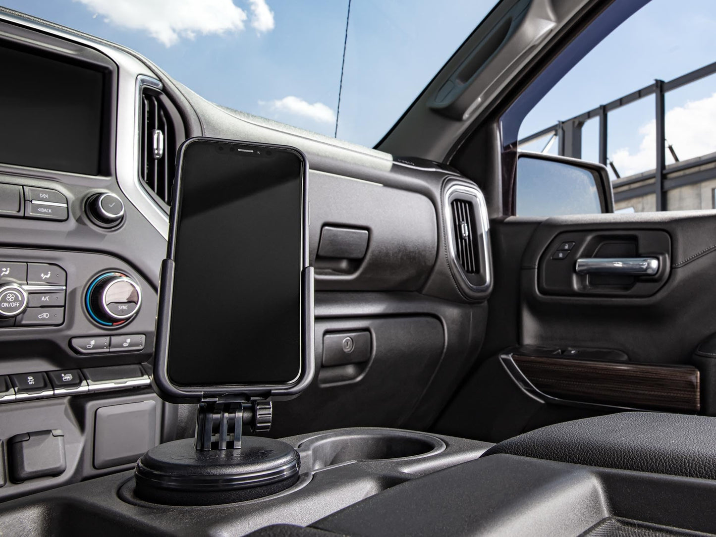 WeatherTech CupFone, Universal Cup Holder Phone Mount for Cars - Adjustable & Secure Fit with Open Access for Charging - Compatible with iPhone…