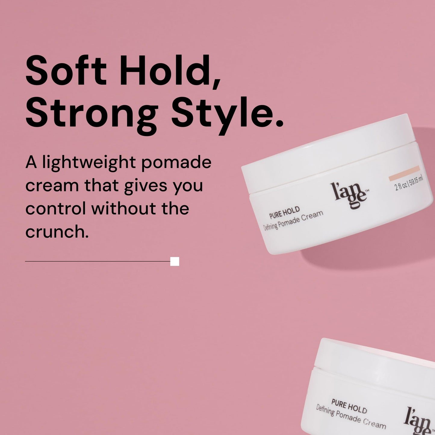 L’ANGE HAIR Pure Hold Defining Pomade Cream | Light Hold with Natural Matte Finish | Non-Greasy, Adds Texture, All-Day Hold & Easy Wash | Hair Pomade