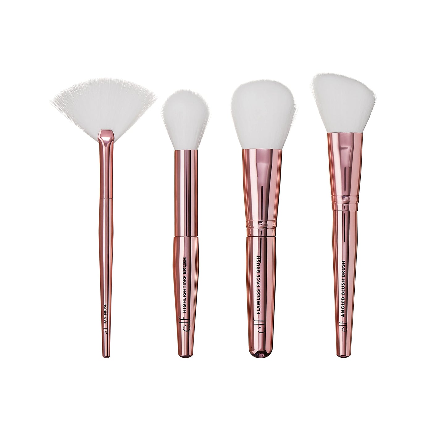 e.l.f. Cosmetics Blush & Glow Brush Kit, Blushes For Applying Powder, Blush, Bronzer & Highlighter, Creates A Seamless Finish