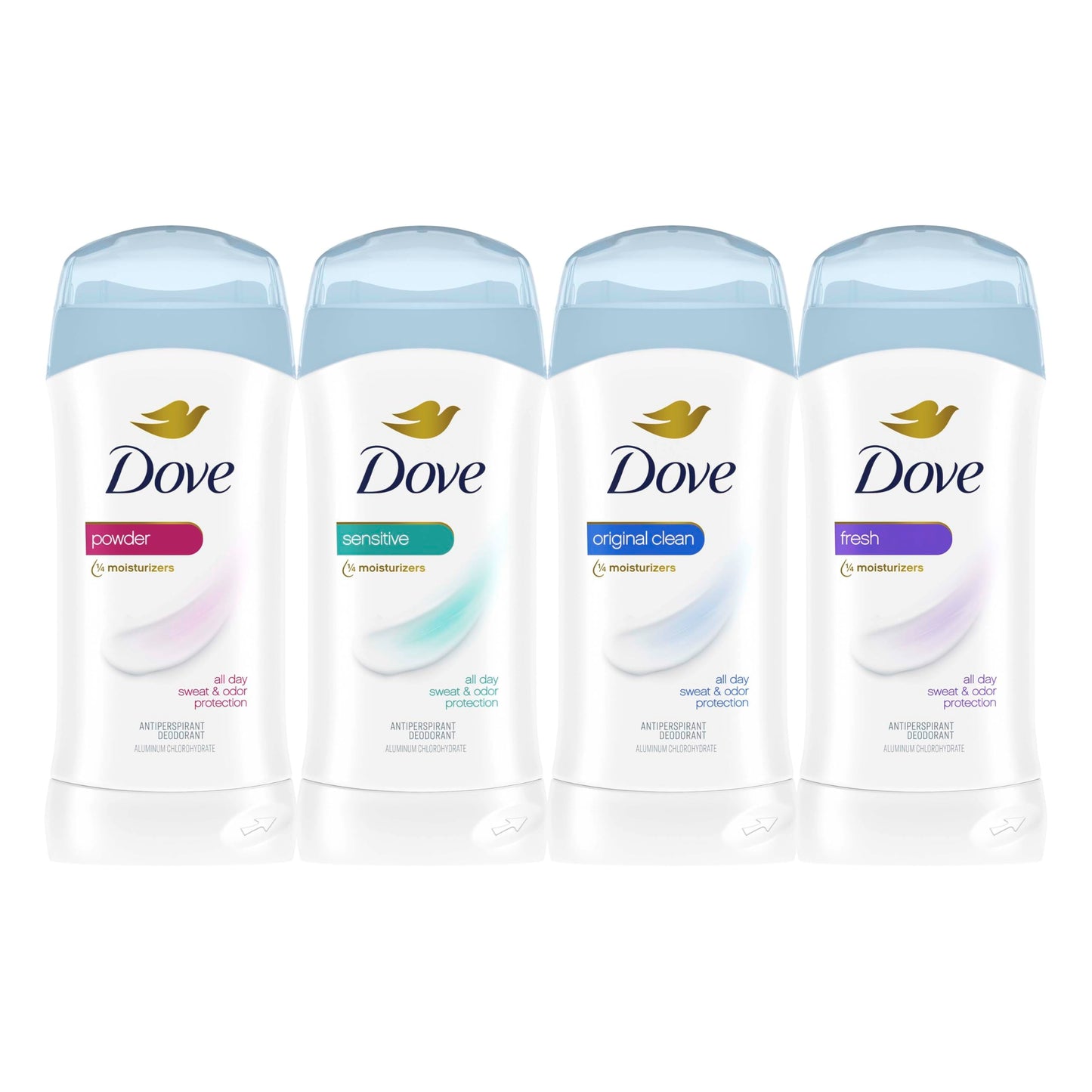 Dove Antiperspirant Stick, All Day Sweat Control, Kind to Skin, Alochol Free, Scent: Original Clean, Size: 2.6 oz (2 Pack) Beauty and Personal Care Dove