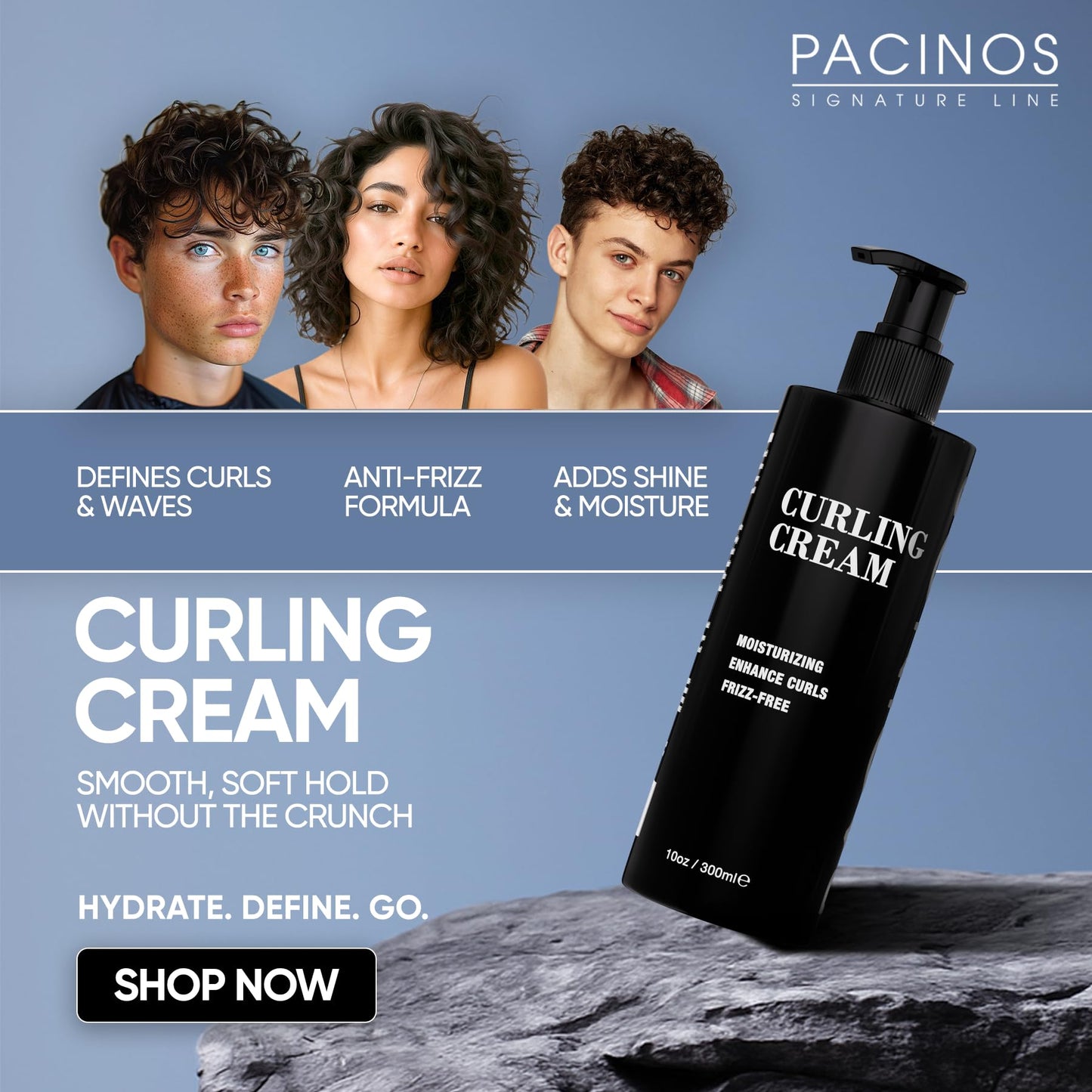 Pacinos Curling Cream - All Day Cream For Curly Hair with Gentle Formula