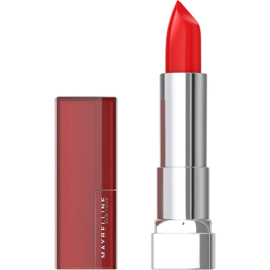 Maybelline Color Sensational Lipstick, Lip Makeup, Cream Finish, Hydrating Lipstick, Nude, Pink, Red, Plum Lip Color, On Fire Red, 0.15 oz; (Packaging Beauty & Personal Care MAYBELLINE