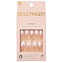 Goldfinger Full Cover White French Design Press on Nails Ready to Wear Gel Manicure Long Nails, Salon Result, Long Lasting Durable, Mini Glue Included Beauty & Personal Care Goldfinger