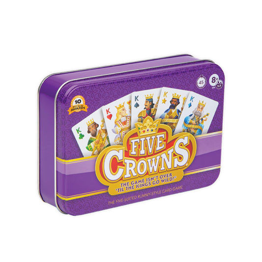 PlayMonster Five Crowns Collectible Tin - Card Game for Kids and Adults, Family Game Night, The Game isn’t Over Until the Kings Go Wild!, 5 Suited…