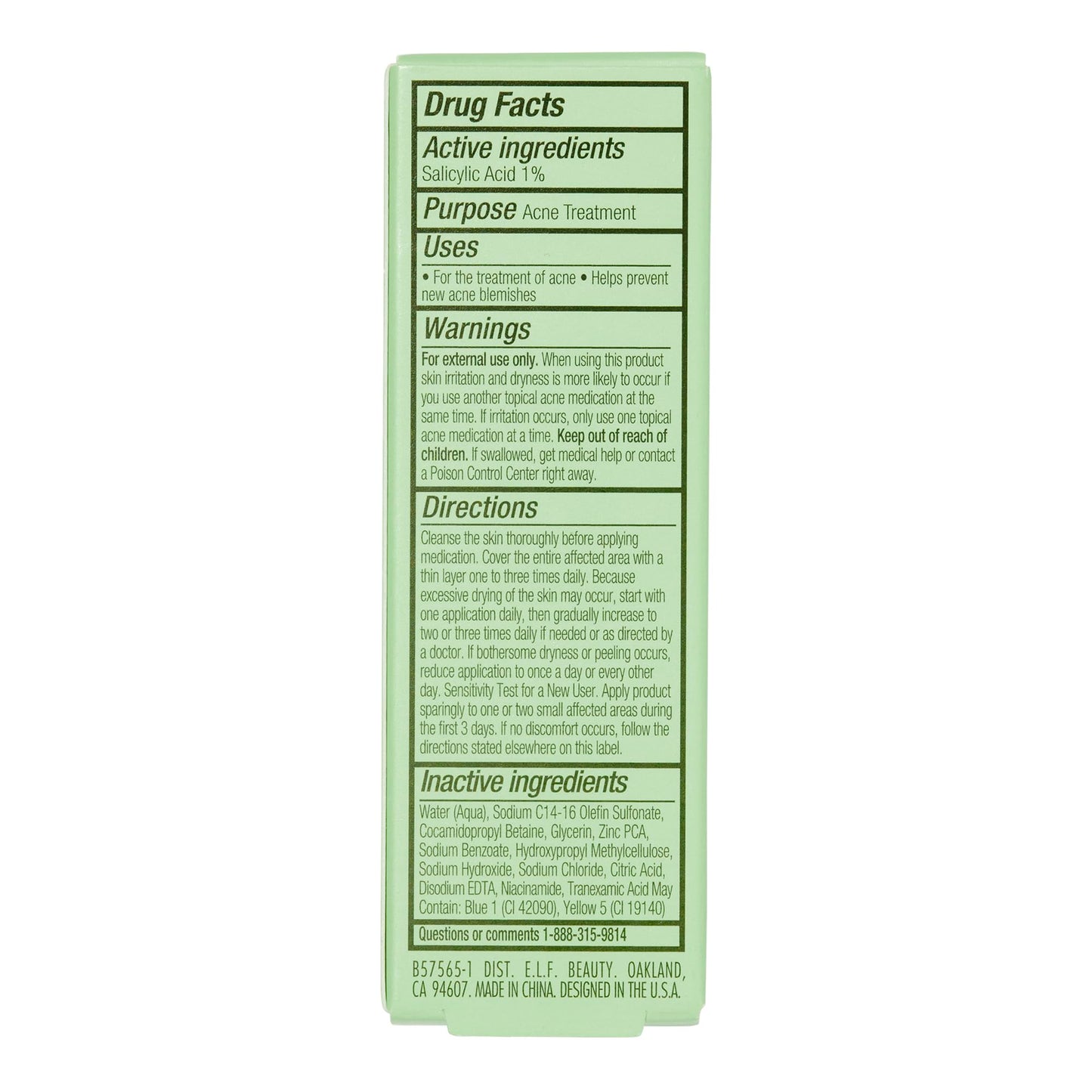 e.l.f. SKIN Blemish Breakthrough Clarifying Cleanser Mini, Gel Cleanser For Removing Makeup, Controlling Oil & Clarifying Pores, 1% Salicylic Acid