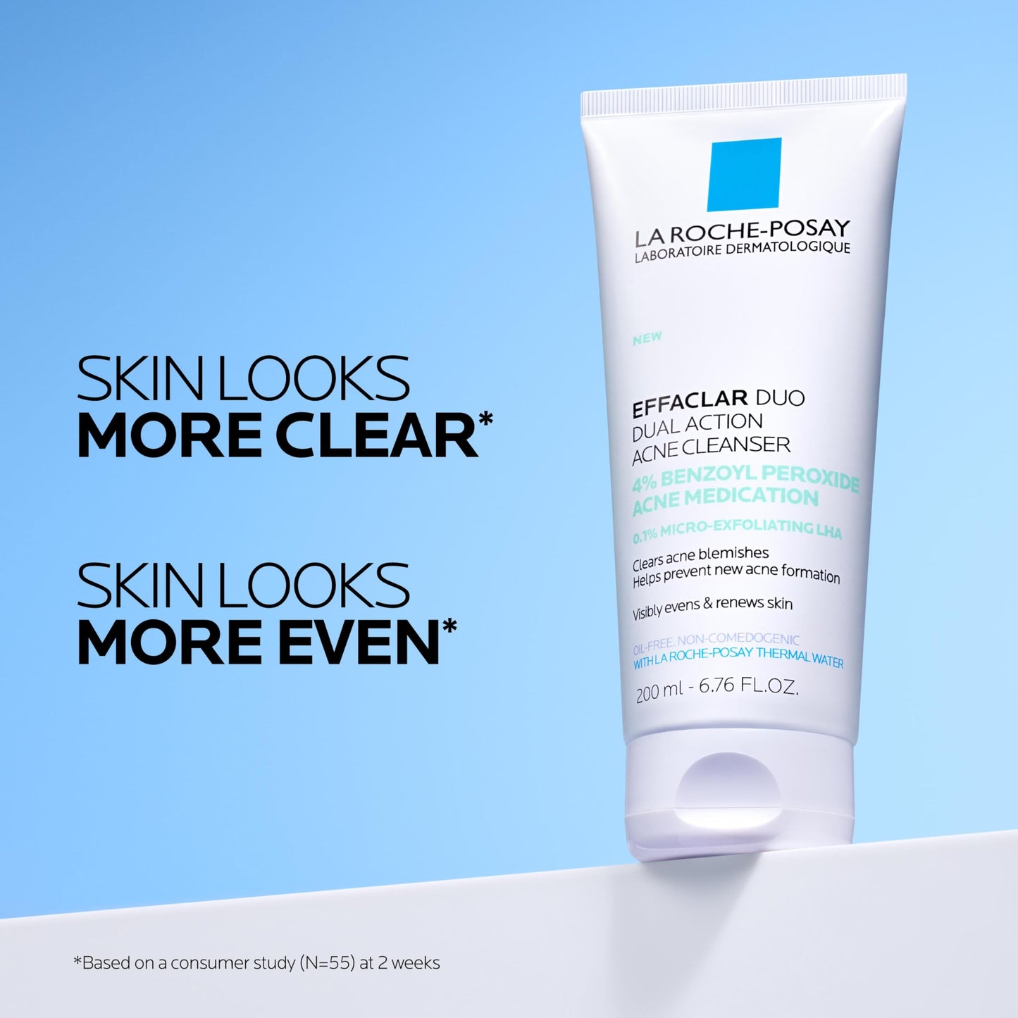 La Roche-Posay Effaclar Dual Acne Face Wash With 4% Benzoyl Peroxide & LHA Exfoliant, Acne Treatment Help Clear & Prevent Blemishes, Paraben Free Beauty and Personal Care La Roche-Posay