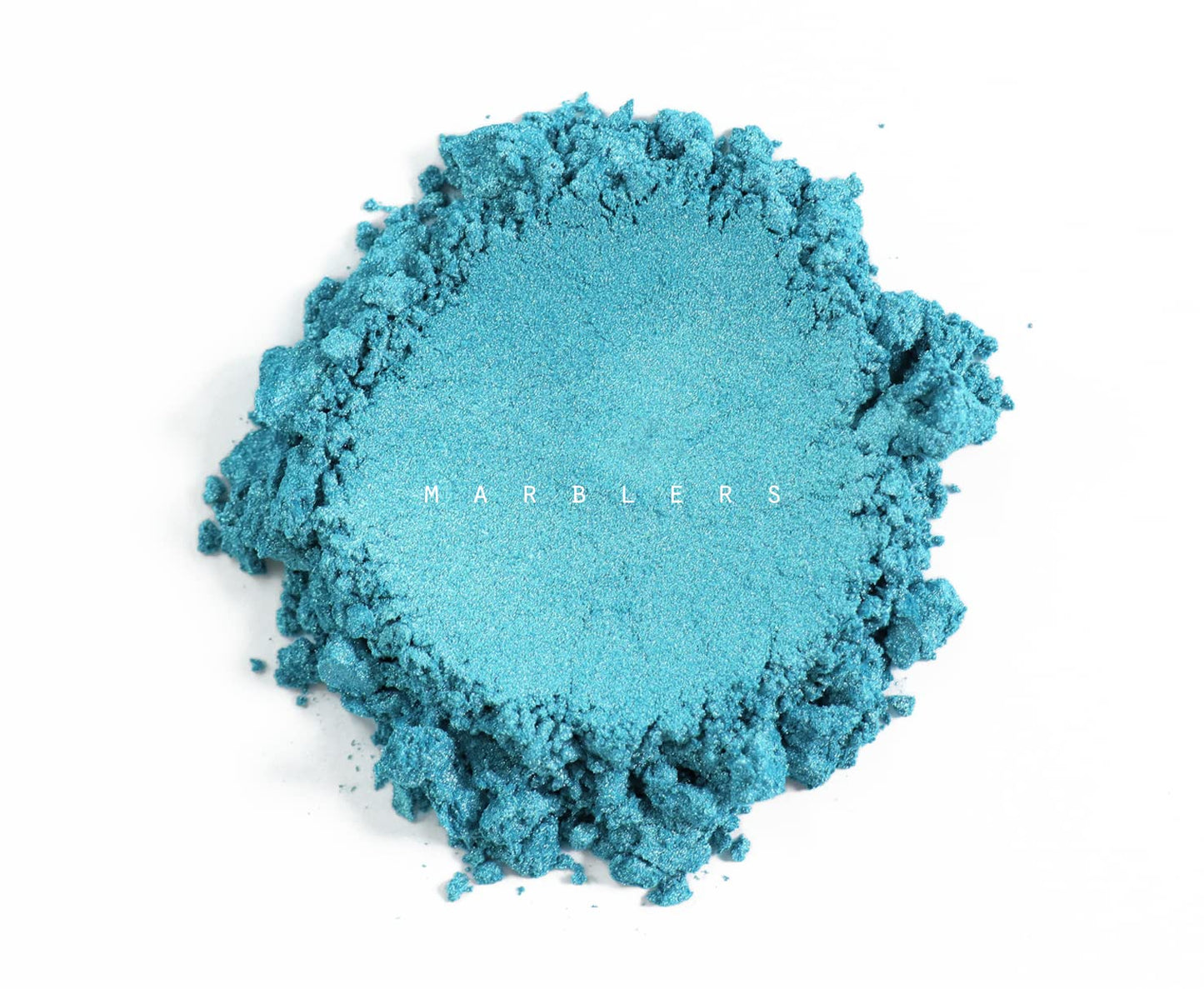 MARBLERS Fine Natural Mica Powder [Turquoise] 0.11oz (3g) | Highly Pigmented | Non-Toxic, Vegan, Cruelty-Free | Eyeshadow, Body Butter, Nail Polish