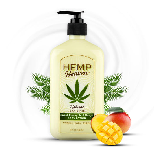 Hemp Heaven Hemp Lotion - Natural Hemp Seed Oil, Paraben-Free, 18 oz, Made in USA, Nourishing for Men & Women, EWG Verified, Anti-Aging (Sweet Beauty & Personal Care Hemp Heaven