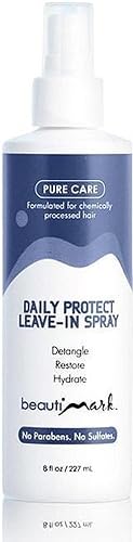 Daily Protect Leave-In Spray by BeautiMark - Formulated for Processed Human Hair Wigs Extensions Hairpieces