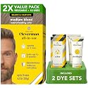 2X Reusable Hair & Beard Dye for Men - Medium Blond 8.01 | Up to 10 Uses, 7 Minutes | Natural Gray Coverage, No-Drip Cream with SkinArmour®