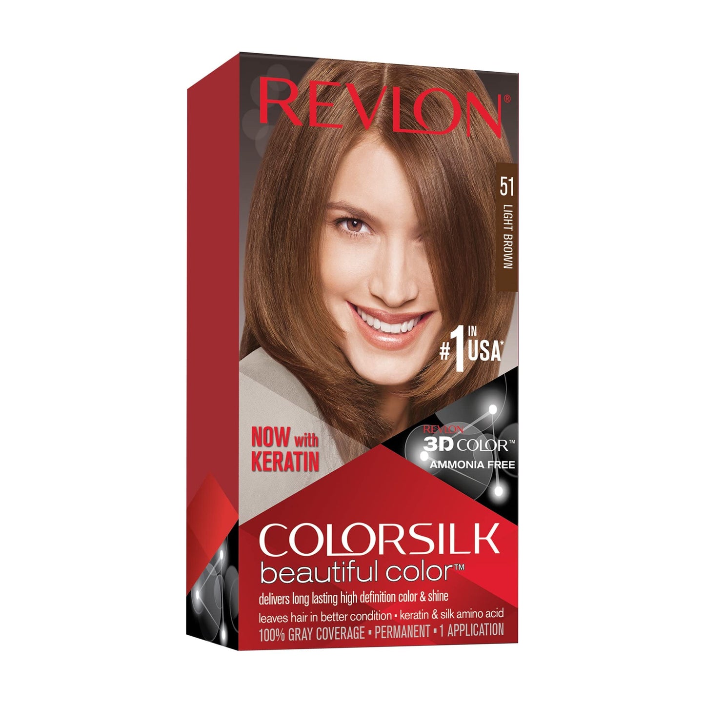 Revlon Colorsilk #51 Light Brown (Pack of 3)