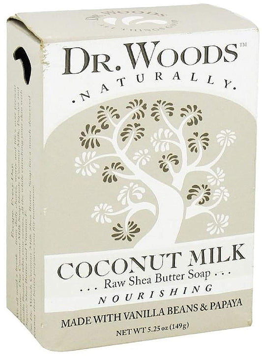 Dr Woods Bar Soap Coconut Size 5.25z Dr Woods Bar Soap Coconut 5.25z Beauty & Personal Care Dr. Woods
