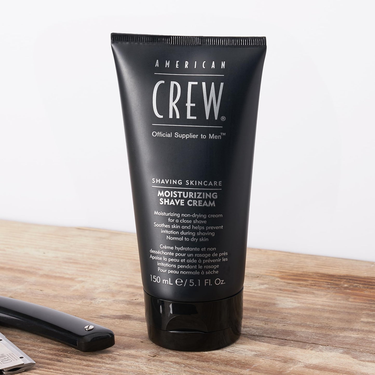 American Crew Moisturizing Shave Cream for Men, Stocking Stuffer for Men, 5.1 Fl Oz