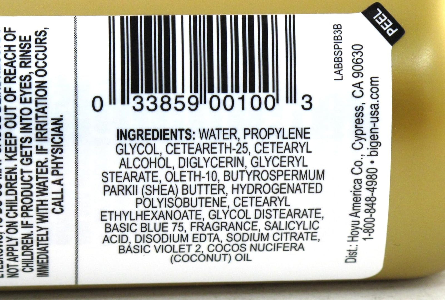 Bigen Semi-Permanent Haircolor #Ib3 Indigo Blue 3 Ounce (88ml) (6 Pack)