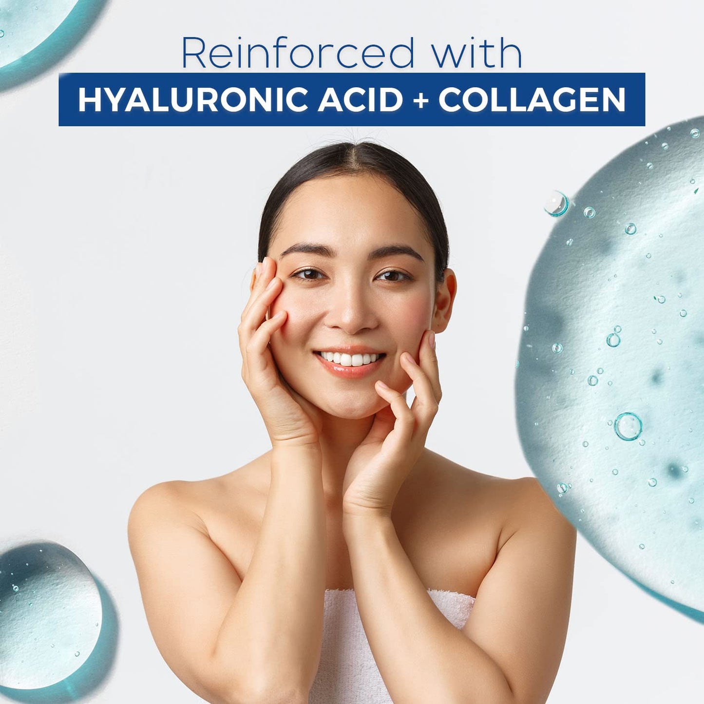 Skin Aesthetics Hyaluronic & Collagen Under Eye Patches - Reduces Puffiness, Eye Bags & Wrinkles, Ultra Hydrating - Dermatologist Tested Korean