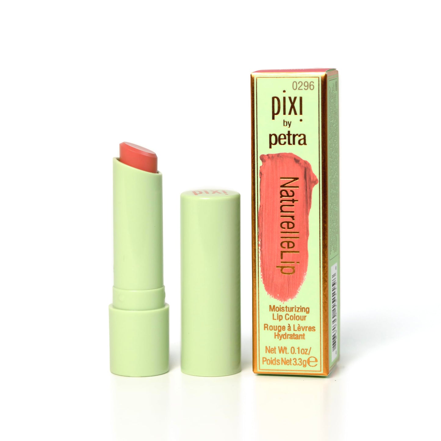 Pixi NaturelleLip | Hydrating Demi-Matte Lipstick with Sunflower Oil, Jojoba & Vitamin E | Natural Finish & Comfortable All-day Wear | Poppy | 0.1