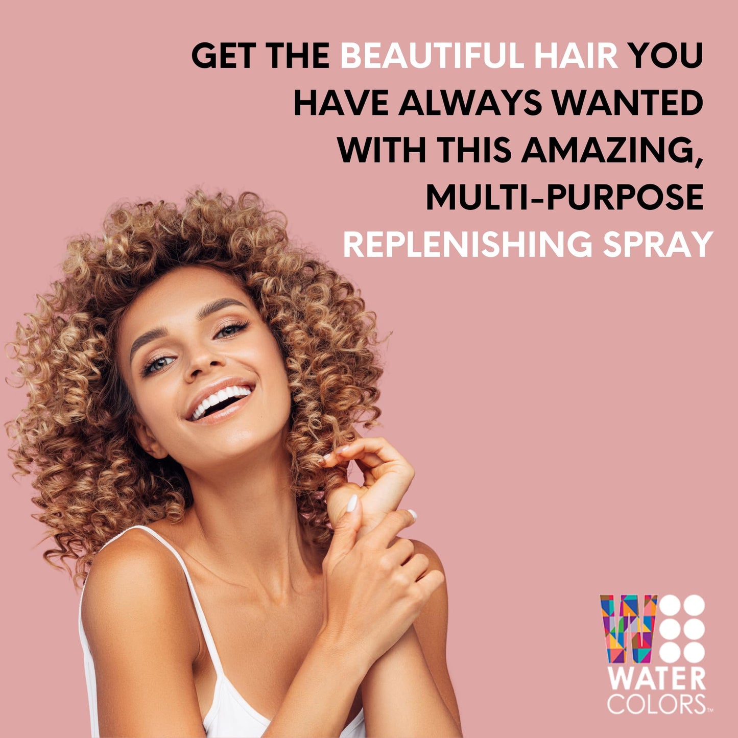 Watercolors Baobab Hair Defense. Replenishing, Anti Humidity, Anti Frizz, Anti Aging, Curl Defining Protecting Spray-8.5oz.
